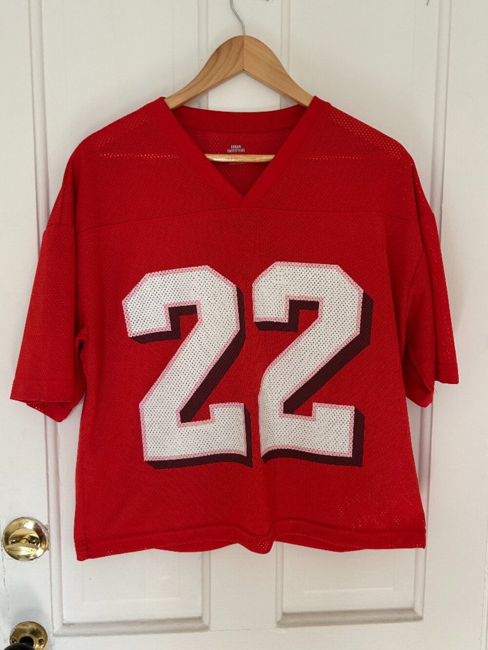 Urban Outfitters Red Mesh Jersey